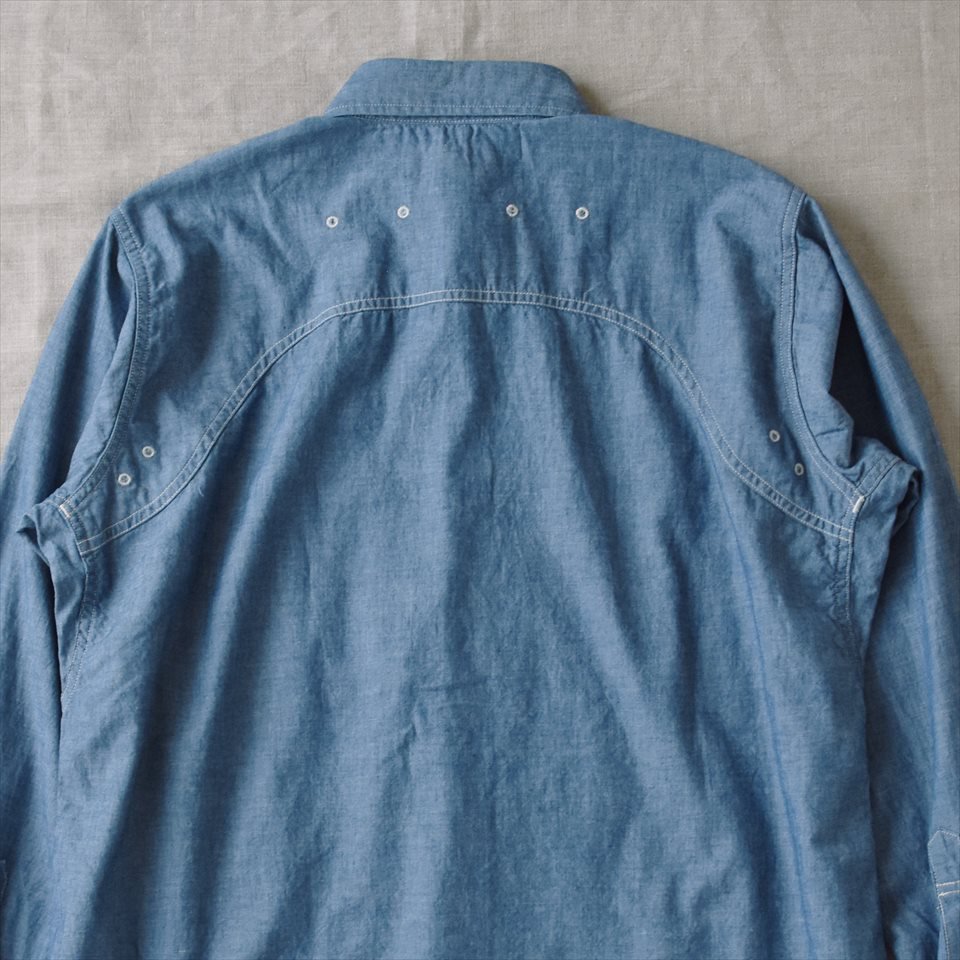 Sassafras（ササフラス）GREEN THUMB SHIRT ブルー（5ozシャンブレー）