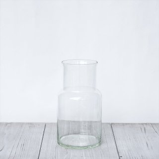 リューズガラス（ベトナムの再生ガラス）フラワーベース「ネック」（H26cm）