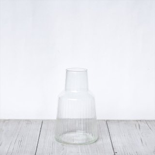 リューズガラス（ベトナムの再生ガラス）フラワーベース「ストライプ」Mサイズ（H23cm）