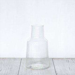 リューズガラス（ベトナムの再生ガラス）フラワーベース「ストライプ」Lサイズ（H28cm）