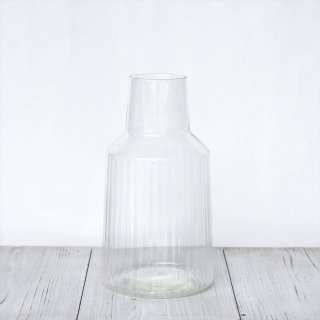 リューズガラス（ベトナムの再生ガラス）フラワーベース「ストライプ」LLサイズ（H33cm）