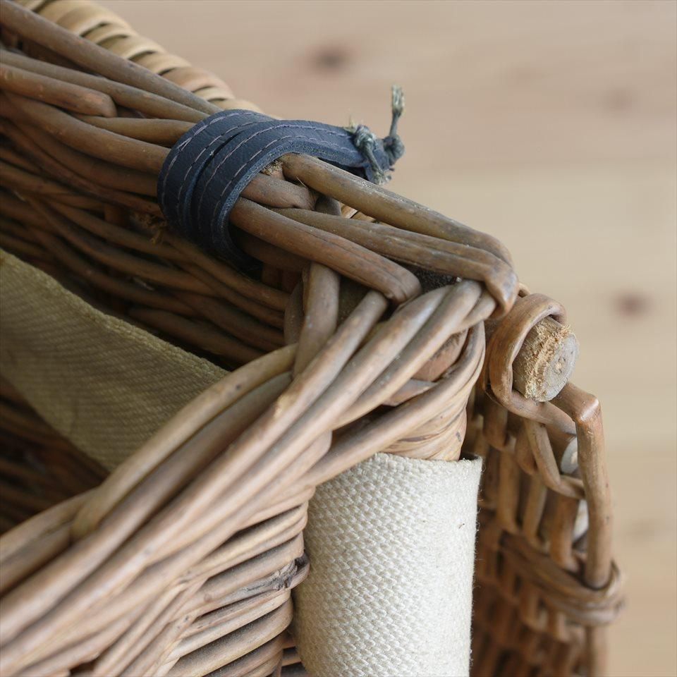 ヴィンテージ】イギリスのウィローフィッシングバスケット