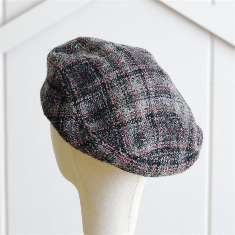 Decho（デコー）BERET（ベレー帽）チェック（Harris Tweed/ハリス