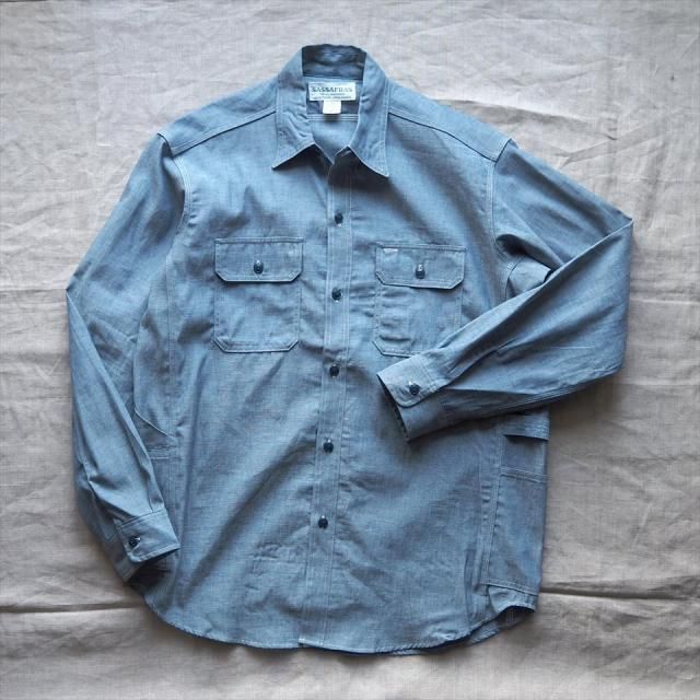 Sassafrasʥե饹GARDENER SHIRT ֥롼ʥ֥졼