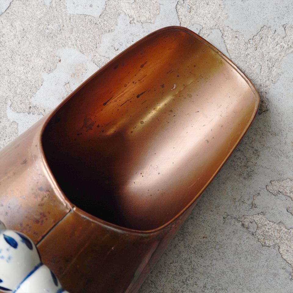 石炭バケツ　コールバケツ　coal bucket 昭和レトロ　アンティーク アンティーク雑貨 コッパーコールバケツC 石炭入れ イギリス 銅