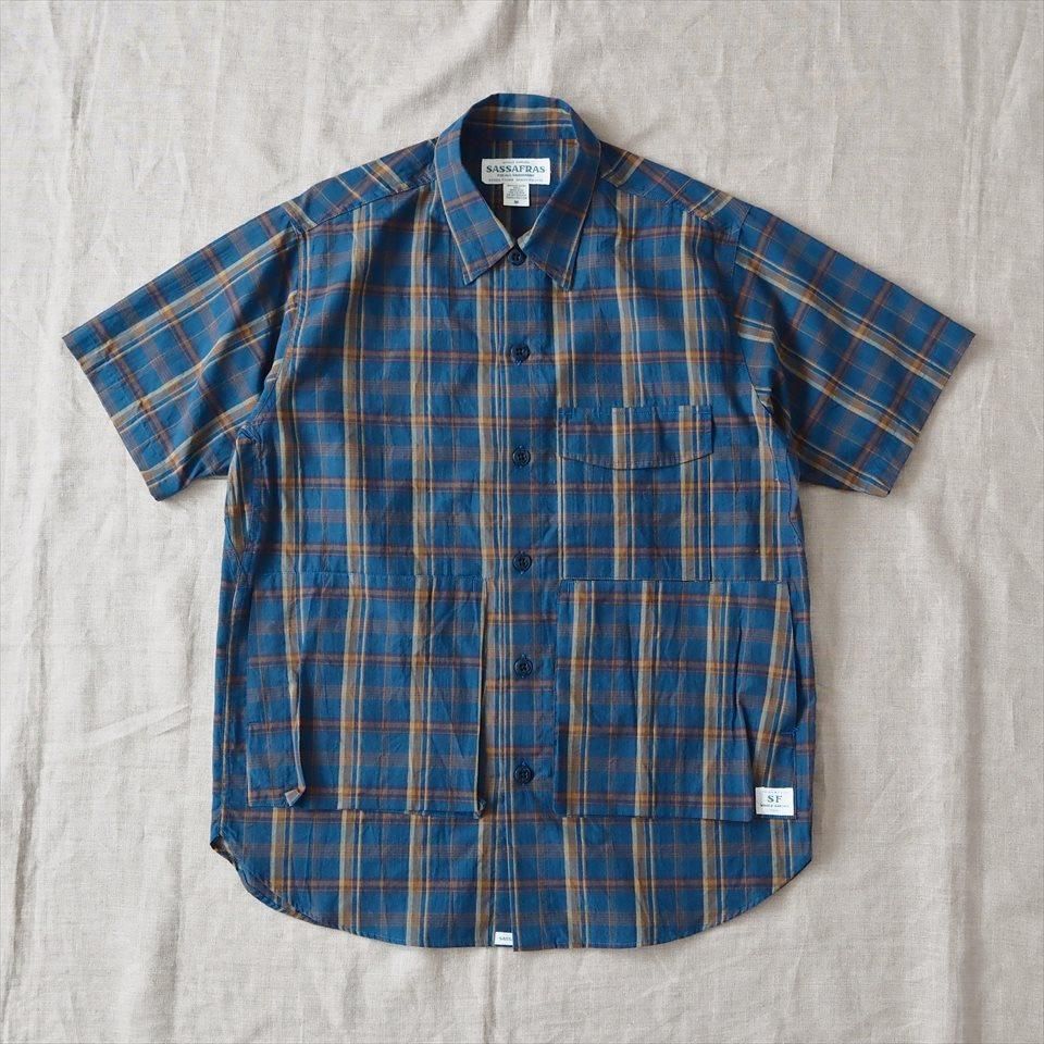 Sassafras(ササフラス)Digs Crew Half 1/2 ネイビー(マドラス Sassafras(ササフラス)Digs Crew Half 1/2 ネイビー(マドラス