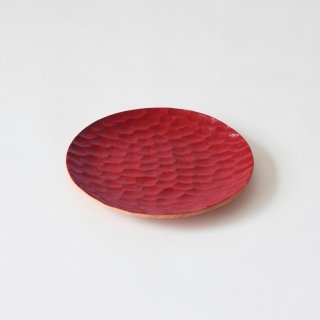 Akihiro WoodworksʥҥåɥAkihiro Plate Urushi Hybrid Red 210