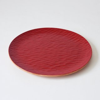 Akihiro WoodworksʥҥåɥAkihiro Plate Urushi Hybrid Red 390