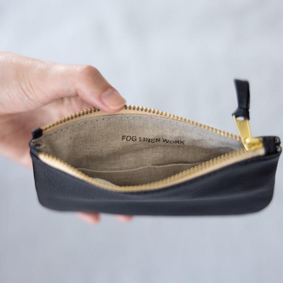 Fog Linen Work（フォグリネンワーク）レザーポーチ「ジョゼフ」S