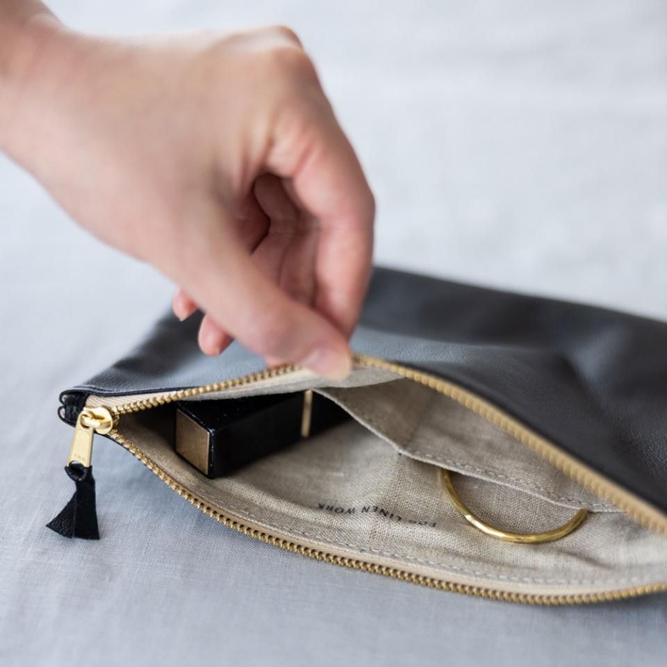 Fog Linen Work（フォグリネンワーク）レザーポーチ「ジョゼフ」M