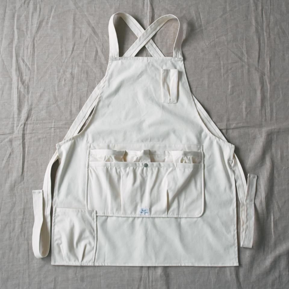 SASSAFRAS（ササフラス）WHOLE HOLE APRON ナチュラル（キャンバス）