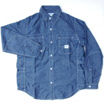 SASSAFRAS（ササフラス）Gardener Shirt｜ブルー（シャンブレー）
