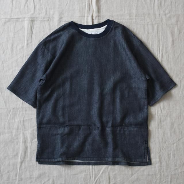SenelierʥͥꥨPARIS 59 rivoli squater Y-WALLET FAKE SWEAT DENIM OVER SHIRT ͥӡ