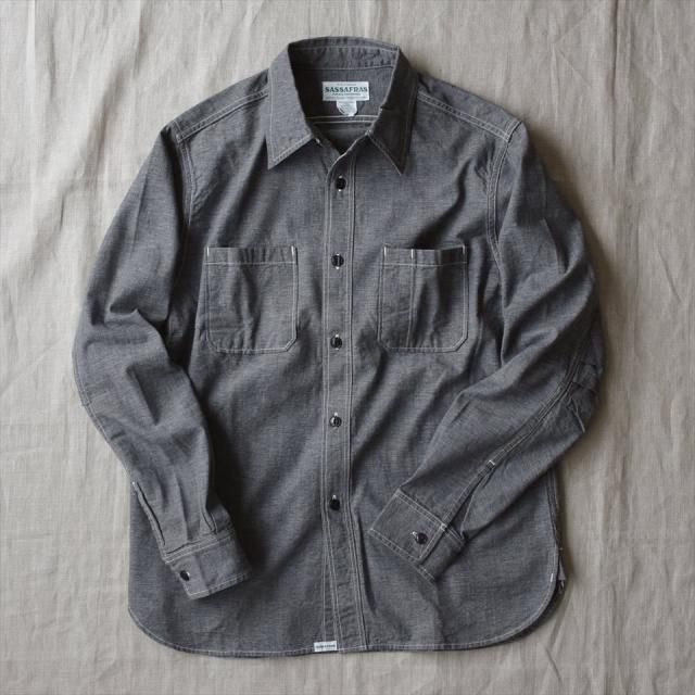 Sassafrasʥե饹SPRAYER SHIRT 졼5oz֥졼