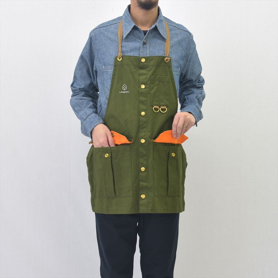 Land & B.C.（ランド＆ビーシー）Hunt Apron（ハントエプロン）オリーブ - LIFETIME