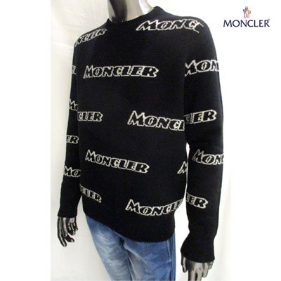 MONCLER モンクレール メンズ ブランドロゴ入りウールカシミヤセーター 