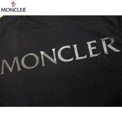 モンクレール レディース MONCLERロゴ・ロゴプリント入りコットンTシャツ 半袖 2色 黒 白 8091550 V8094 999/001 91A