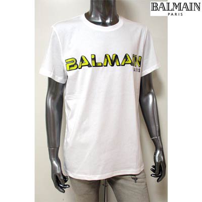 バルマン BALMAIN メンズ トップス Tシャツ 半袖 カットソー ロゴ ...