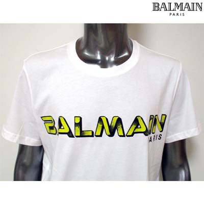 バルマン BALMAIN メンズ トップス Tシャツ 半袖 カットソー ロゴ ...