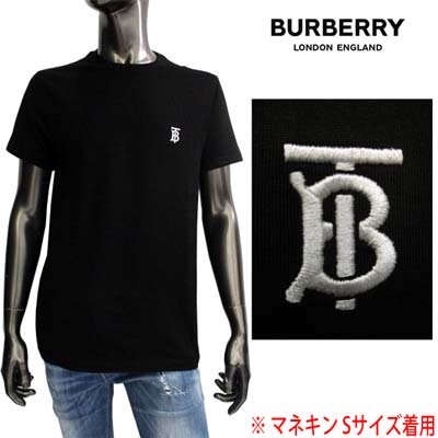バーバリー BURBERRY メンズ Tシャツ 半袖 トップス チェストTBワンポイント刺繍ロゴ入りTシャツ ブラック 8014020 113839  A1189