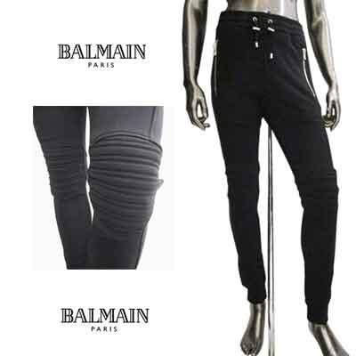 バルマン BALMAIN メンズ パンツ ボトムス 2color ロゴ バイカー