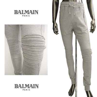 バルマン BALMAIN メンズ パンツ ボトムス 2color ロゴ バイカーパンツ・ポケットエンボス加工Bロゴ・ジップ付きスウェットパンツ  WH1OB030 B141 0PA/9UB