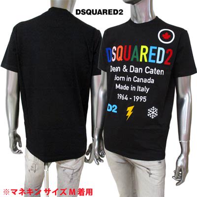 ディースクエアード DSQUARED2 メンズ トップス Tシャツ 半袖 カットソー ロゴ レインボーカラーDSQUARED2ロゴ・マルチロゴ付Tシャツ  S74GD0855 S23009 900