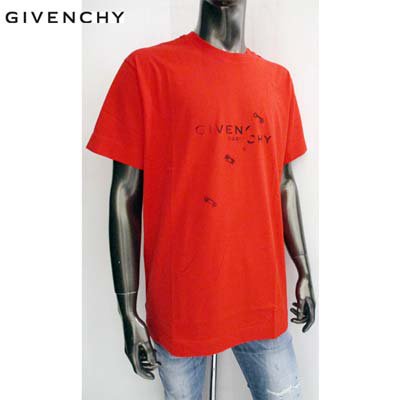 ジバンシー GIVENCHY メンズ トップス Tシャツ 半袖 ロゴ GIVENCHYロゴ・フープリングプリント付オーバーサイズTシャツ ブラック  BM71333 Y6B 001