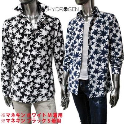 ★正規品★(32CCY7632WH)ハイドロゲン メンズ 長袖シャツ【S】約51cm袖丈