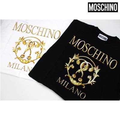 モスキーノ(MOSCHINO)メンズ トップス Tシャツ 半袖 ロゴ 2color