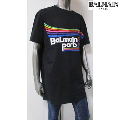 BALMAIN バルマン Tシャツ レインボーロゴ  XL