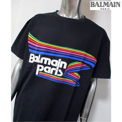 購入後試着のみの未使用品ですBALMAIN バルマン Tシャツ レインボーロゴ XL
