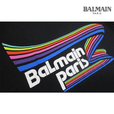 BALMAIN バルマン Tシャツ レインボーロゴ  XL