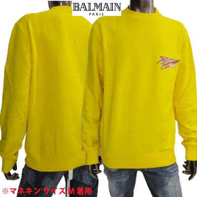 バルマン BALMAIN メンズ トップス スウェット トレーナー ロゴ ...