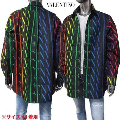 ヴァレンチノ VLTN プリント シャツ 19SS ロゴマーク ストライプクリーニング済