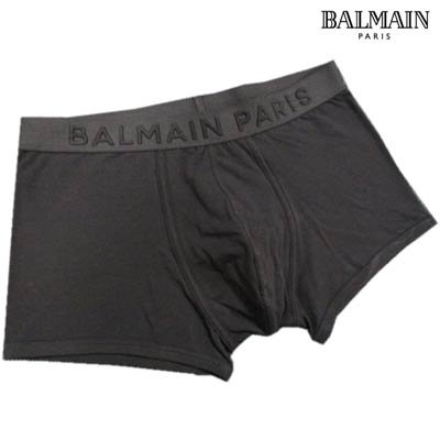 バルマン BALMAIN メンズ 小物 下着 アンダーウェア ボクサーパンツ ロゴ ウエストゴム部分BALMAINロゴ刺繍付きボクサーパンツ  BRLD55170 00113 001