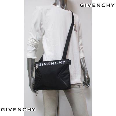 ジバンシー GIVENCHY メンズ 鞄 バッグ ショルダーバッグ ユニセックス可 ジップロゴ刻印・ジップ開け口部分ロゴ付きショルダーバッグ  BK507Q K0YM 004