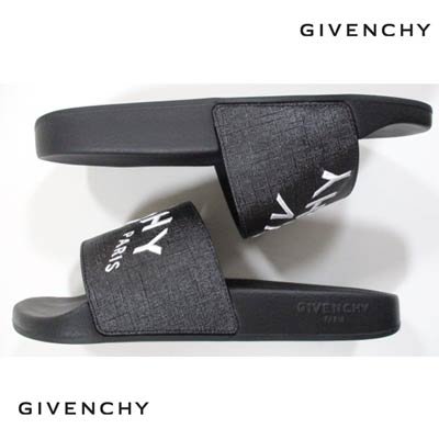 ジバンシー GIVENCHY メンズ 靴 サンダル シャワーサンダル ロゴ GIVENCHYアシンメトリーロゴ刺繍付シャワーサンダル ブラック  BH300Y H0QB 004