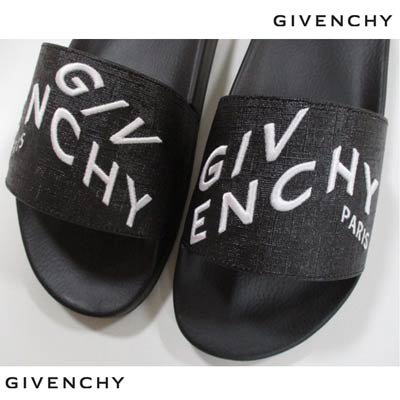 ジバンシー GIVENCHY メンズ 靴 サンダル シャワーサンダル ロゴ GIVENCHYアシンメトリーロゴ刺繍付シャワーサンダル ブラック  BH300Y H0QB 004