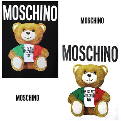 モスキーノ MOSCHINO メンズ トップス スウェット トレーナー ロゴ 2color MOSCHINO BEAR転写付スウェット  ホワイト/ブラック ZPV1735 2027 1001/1555