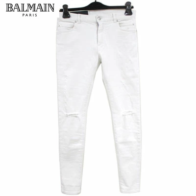 バルマン(BALMAIN), メンズ ボトムス パンツ デニム ジーンズ ホワイトクラッシュデニム ホワイト, RH15618 D050 0FA