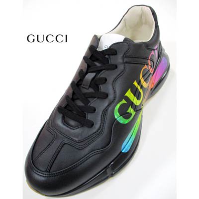 グッチ(GUCCI)メンズ 靴 スニーカー ロゴ ヴィンテージロゴ・オーロラ