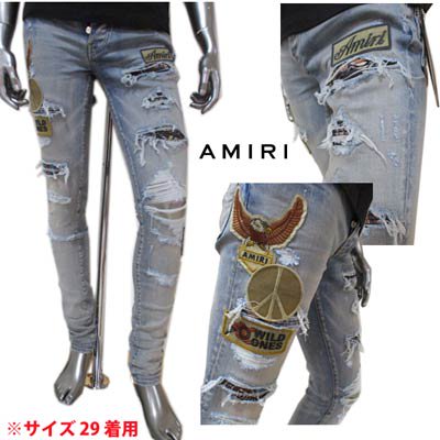 アミリ AMIRI メンズ パンツ ボトムス ロゴ クラッシュ加工・マルチ 