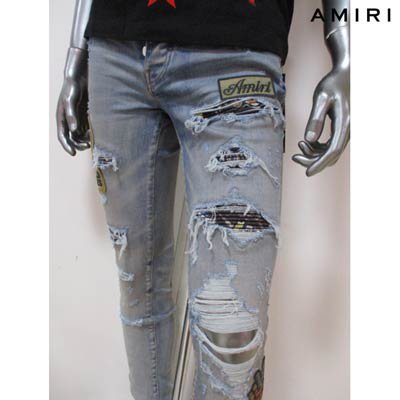 アミリ AMIRI メンズ パンツ ボトムス ロゴ クラッシュ加工・マルチ