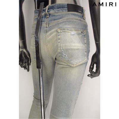 アミリ AMIRI メンズ パンツ ボトムス デニム ロゴ クラッシュ加工