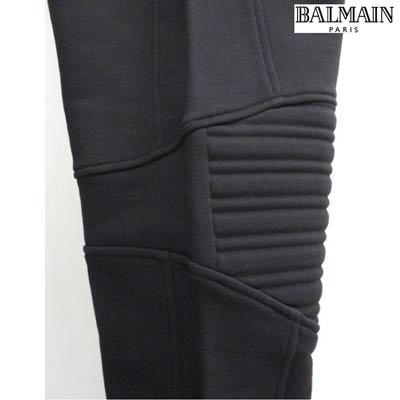 バルマン BALMAIN エンボスBロゴ バイカー スウェットパンツ ボトムス