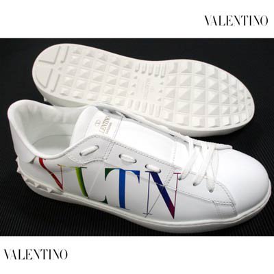 ヴァレンティノ VALENTINO メンズ 靴 スニーカー ロゴ VLTNグラデーション/レインボーカラーロゴ・かかと部分スタッズ付スニーカー  VY2S0830 MLV 08V