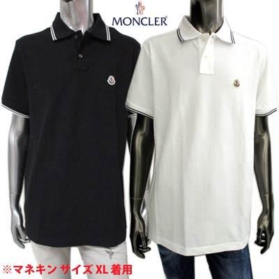 shopYzトップスMONCLER モンクレール ポロシャツ 半袖 ワッペン半袖 襟ロゴトリコロール