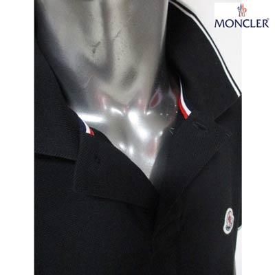 MONCLER GAMME BLEU 左袖ワッペン半袖ポロシャツ テレビで話題