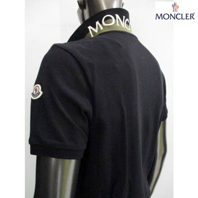 モンクレール MONCELR メンズ トップス ポロシャツ 半袖 ロゴ 2color アームロゴワッペン・襟裏MONCLERロゴ付ポロシャツ 白/黒  8A70510 84556 001/999